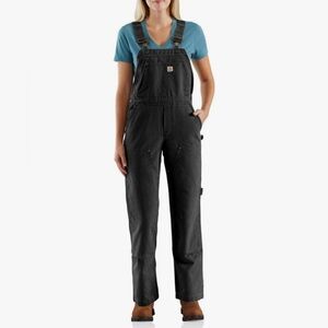 Carhartt women's Weathered Duck Unlined Wildwood Bib Overalls